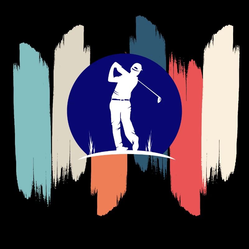 Retro rainbow golf