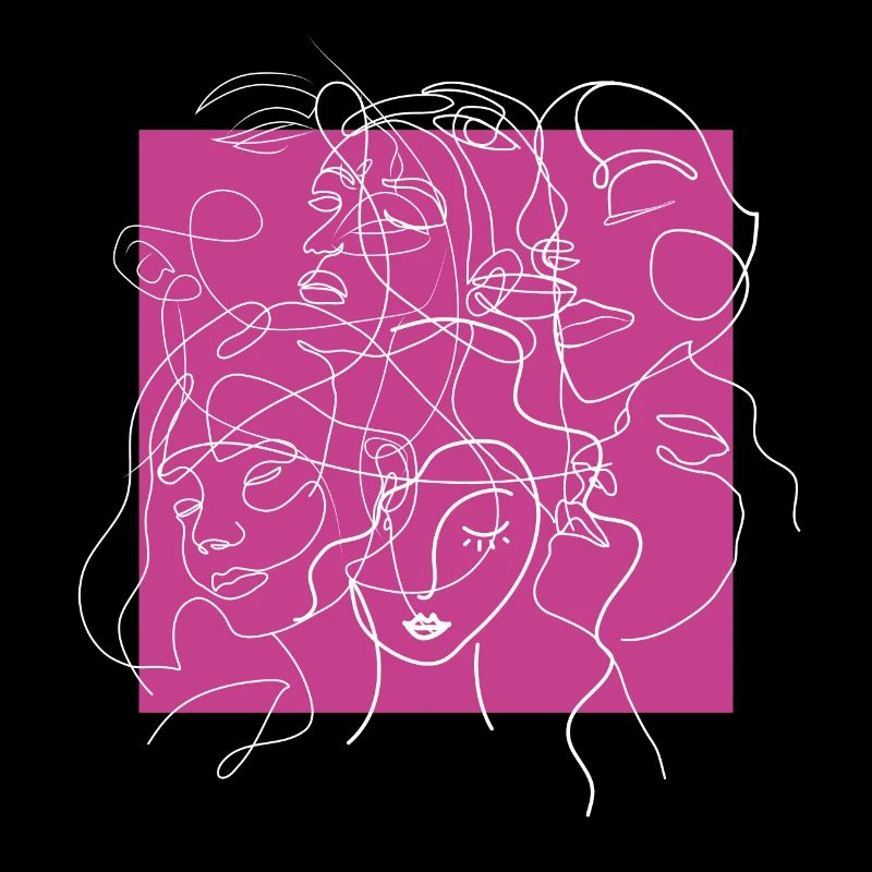 Gesichtslinie rosa