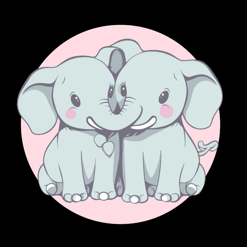 Aimer les éléphants - Une illustration romantique