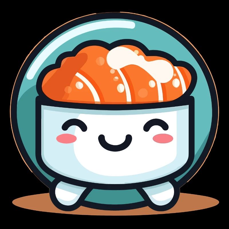 Mascotte de sushi mignonne