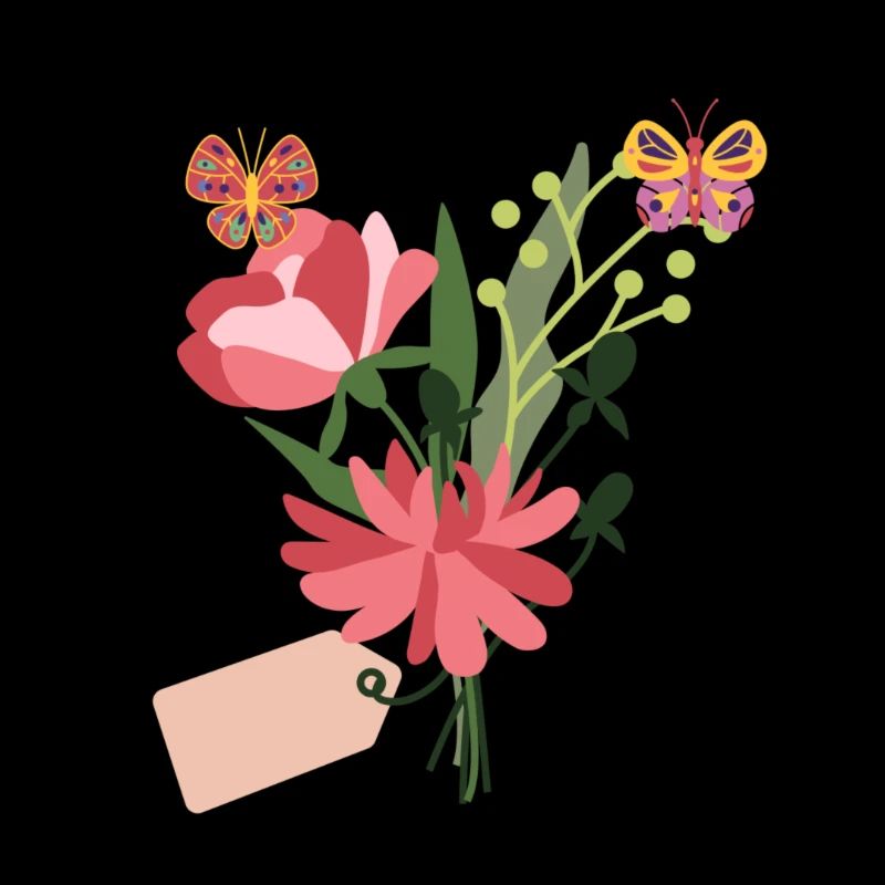 fleurs papillons