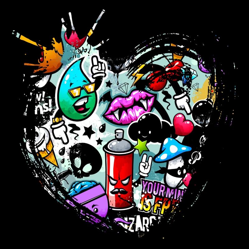 Graffiti style Splash hip hop colors painter color