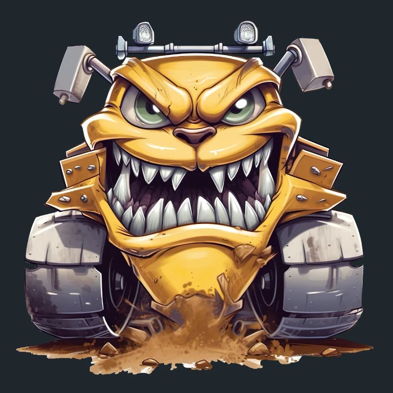 Aggressive construction machine shows its teeth