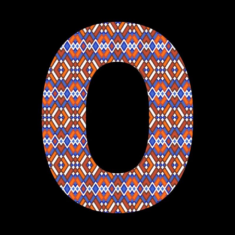 Monogramm Buchstabe O - geometrisches Muster