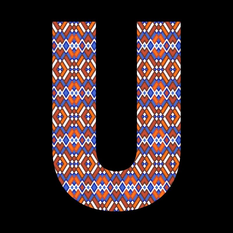 Monogram Letter U- geometric pattern