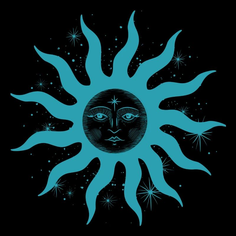 sun face yoga simple shape symbol summer