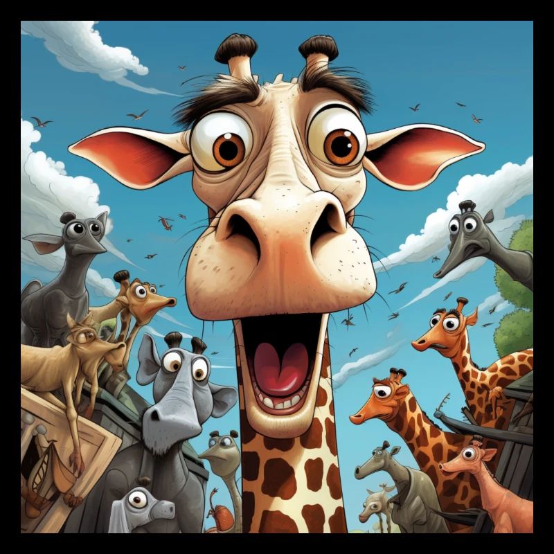 Lustighausen - Comic Style Giraffe