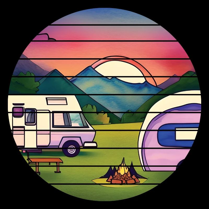 Wohnwagen Camp Wohnmobil Camping Geschenk Zelten