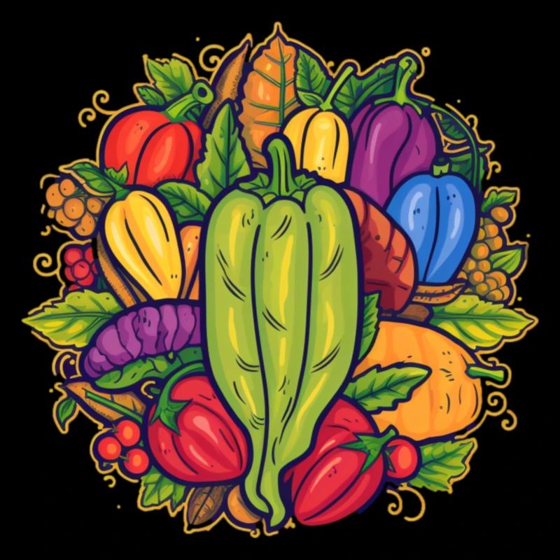 Artful vegetables from above