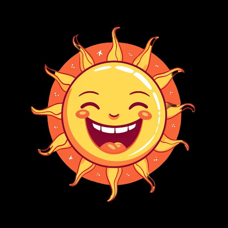 Soleil souriant: Un soleil mignon et amical