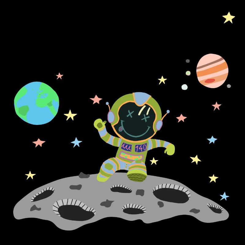 Blue Green astronaut