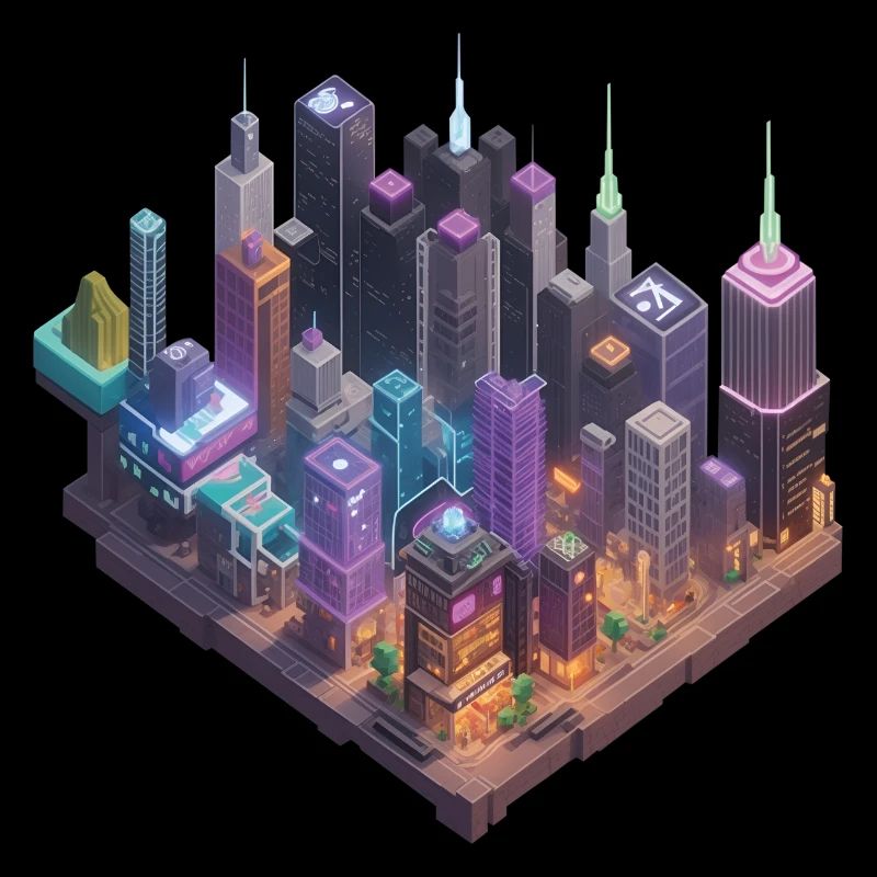 Voxel Stadt