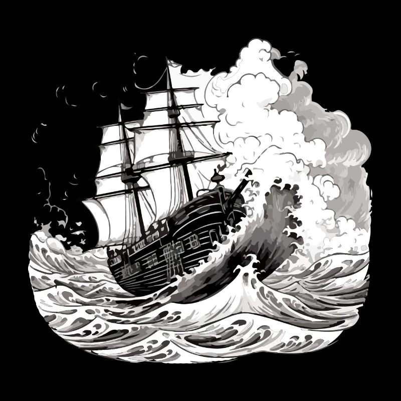 Bateau dans les vagues n°2