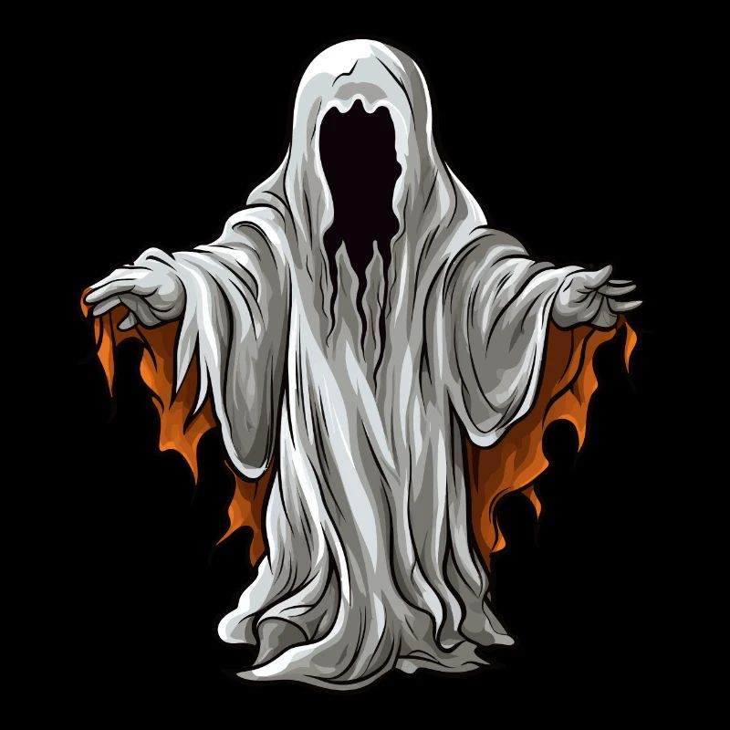 Schwebender gruseliger Halloween Horror Geist