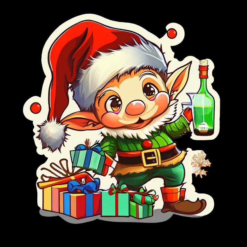Lutin de Noël laid drôle mignon