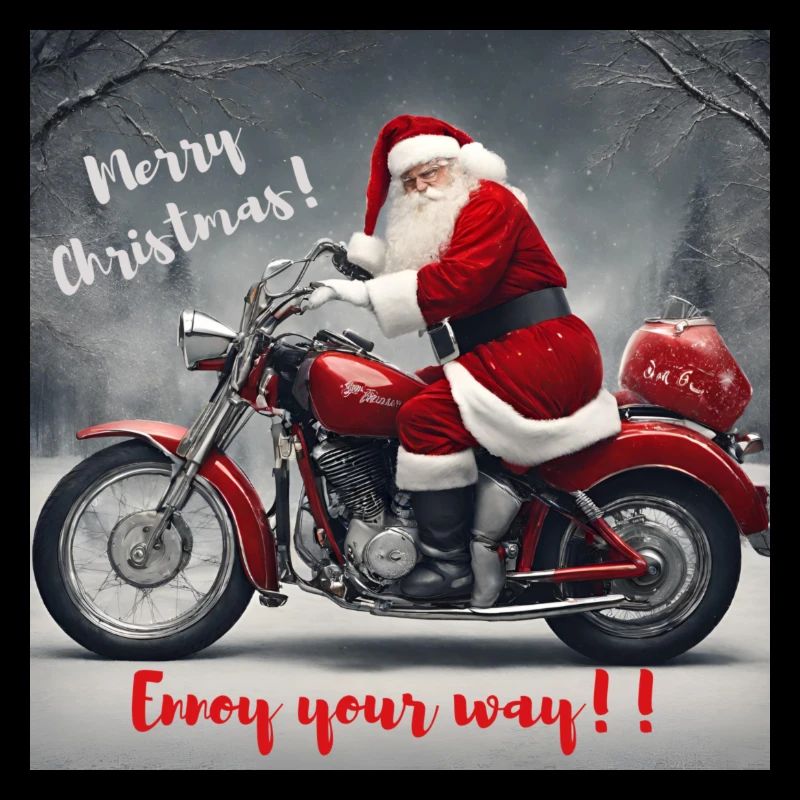 Père Noël à moto