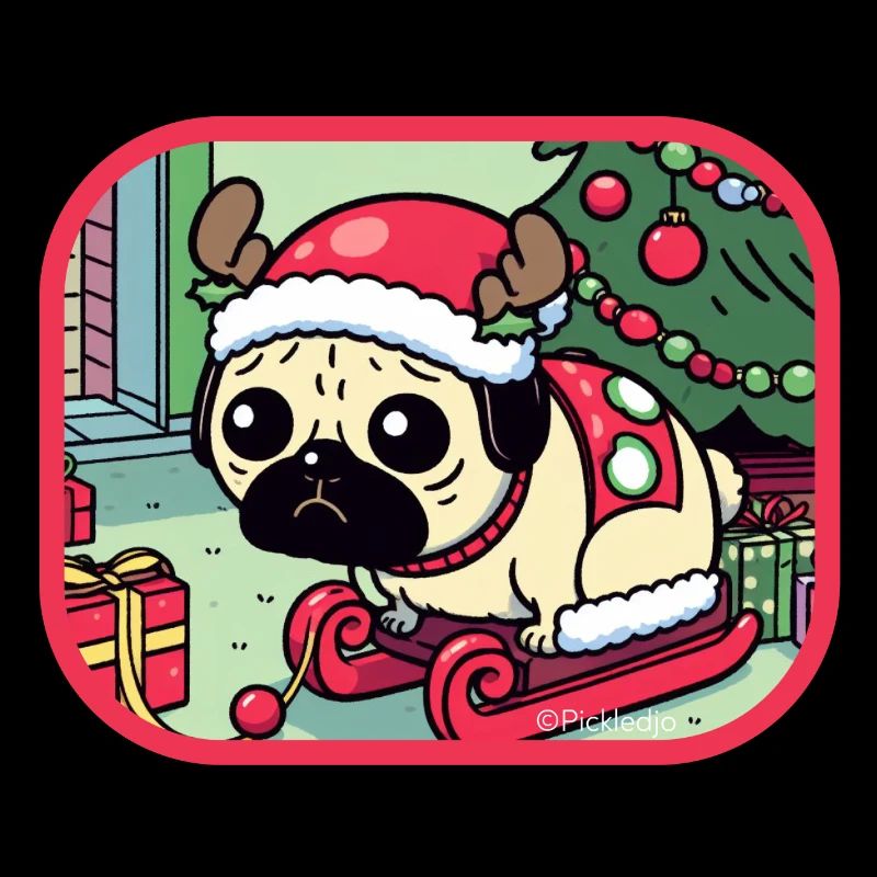 Weihnachtlicher Mops