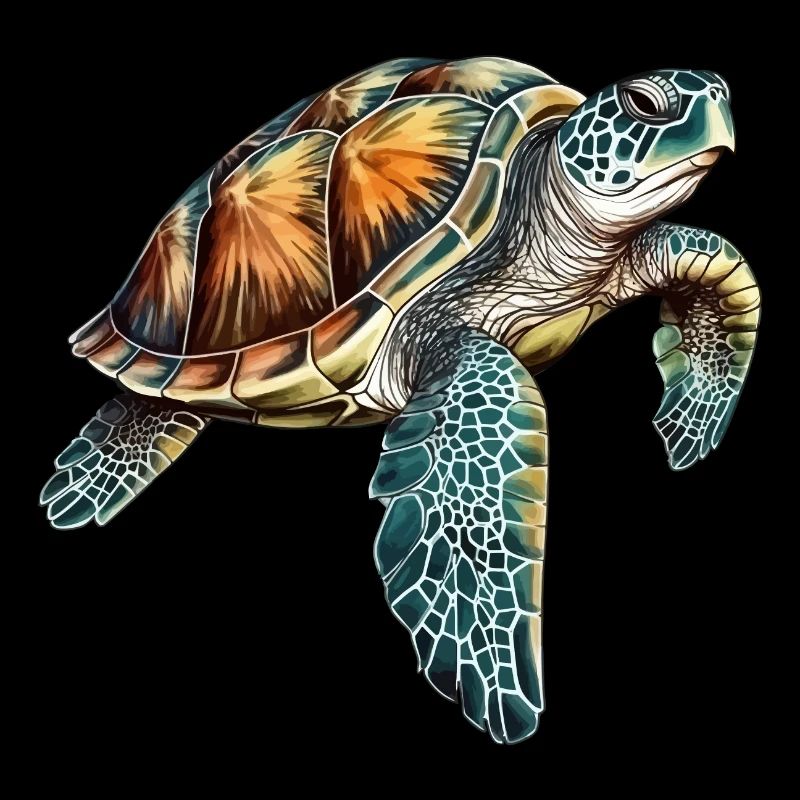 Turtle Underwater Design for Divers
