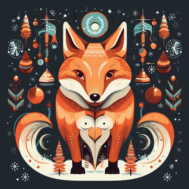 Fox With Autumn elements, Love Foxes