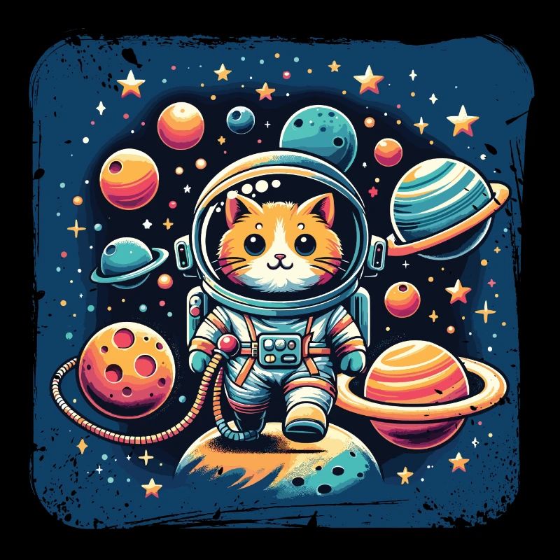 Cosmo, Chat, Astronaute, Espace, Kitty