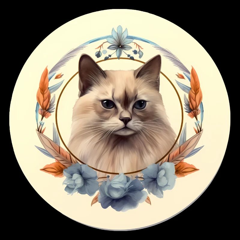 Burmesische Katze Boho Elemente, Katzen