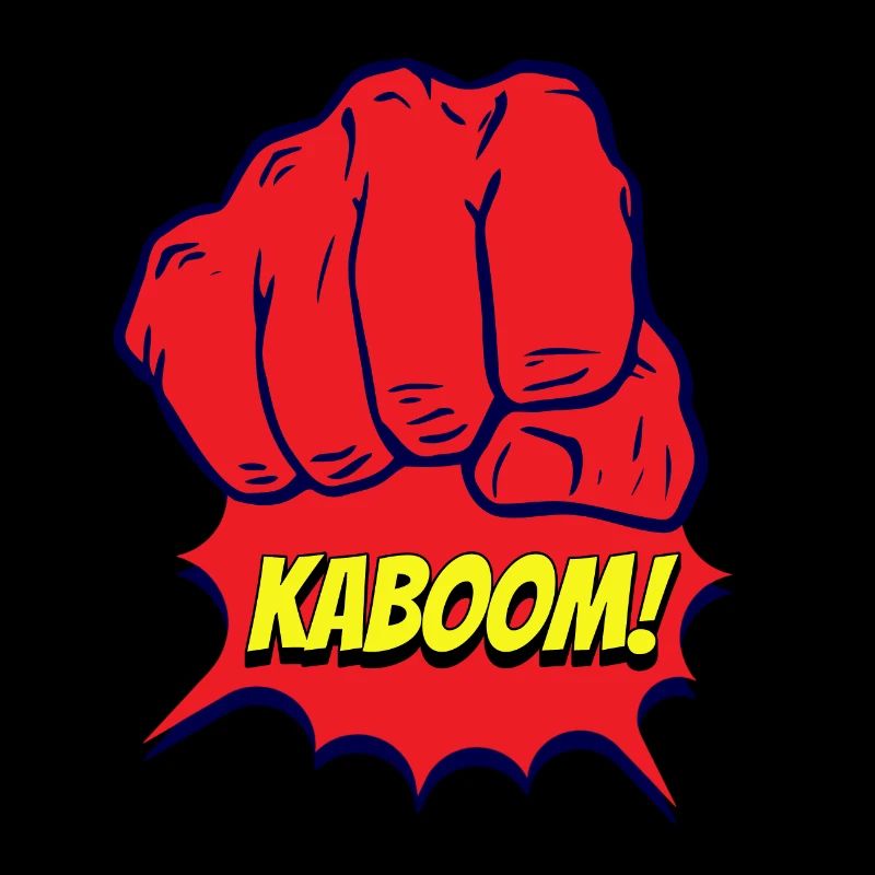 Poing rouge et fort, kaboom