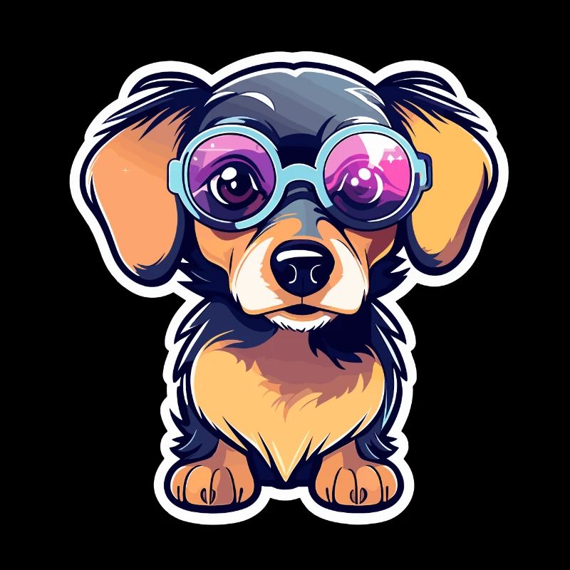 Illustration de chien teckel