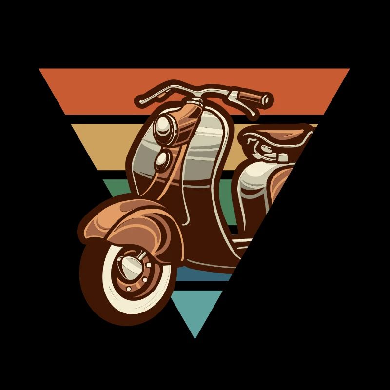 Vintage Scooter - Retro Geschenkidee