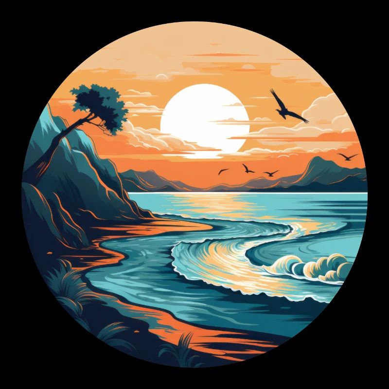 Coucher de soleil sur l’océan