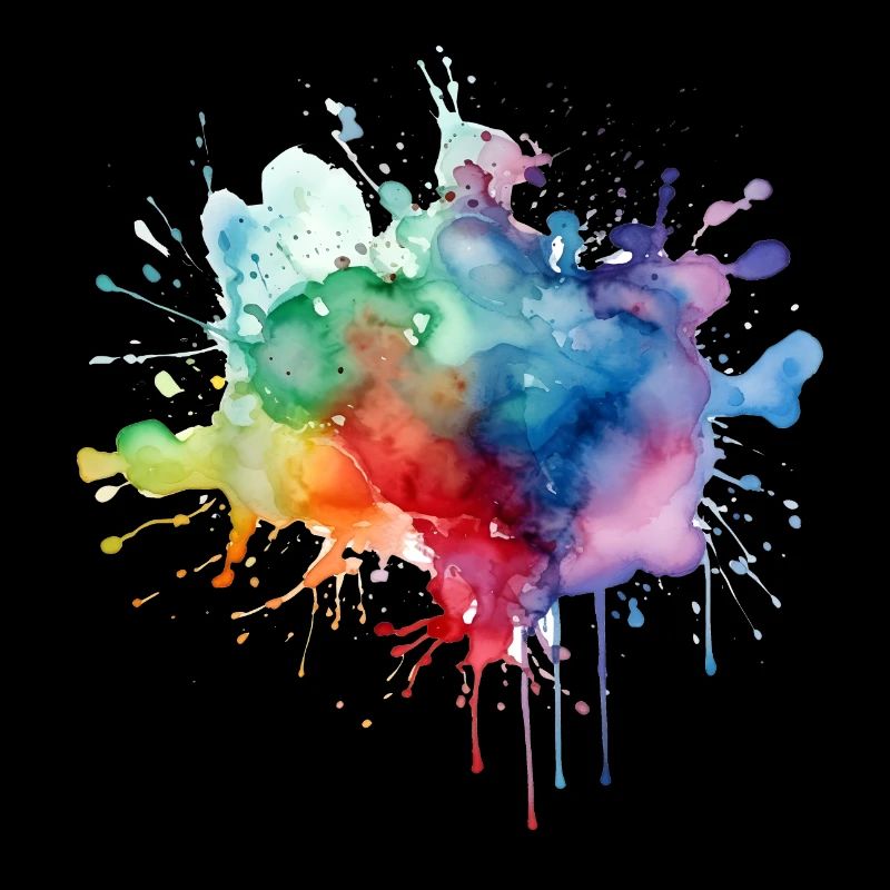 Wasserfarben Splash Spritzer Farbenfroh Acryl