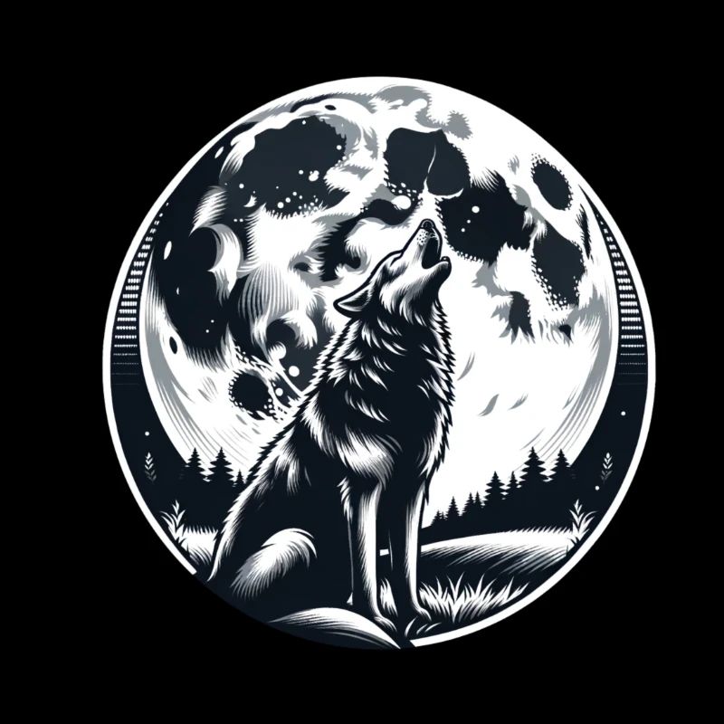 Silhouette de loup