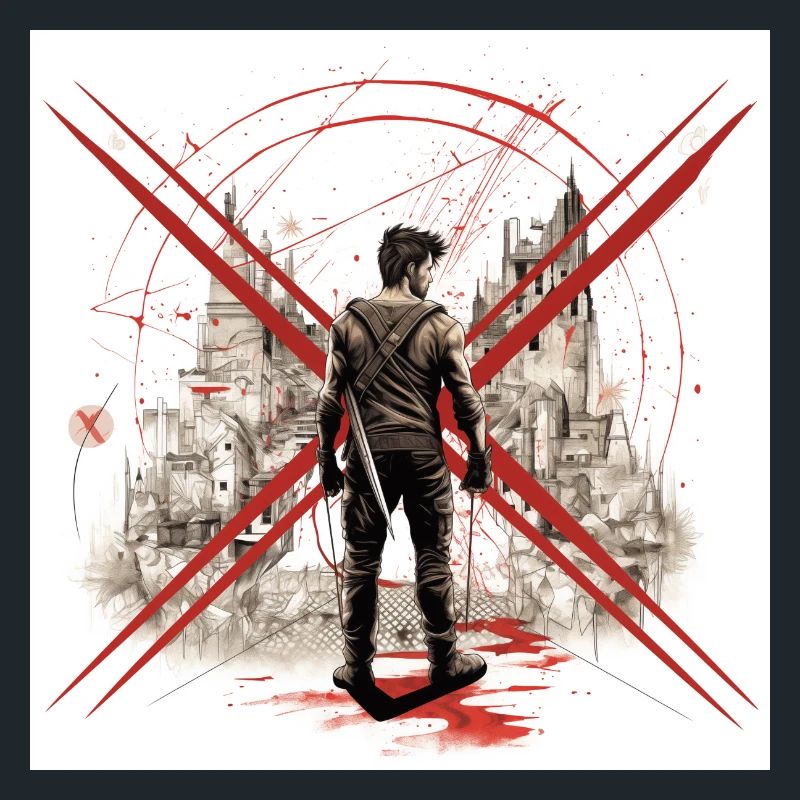 Comic Style "Red X"