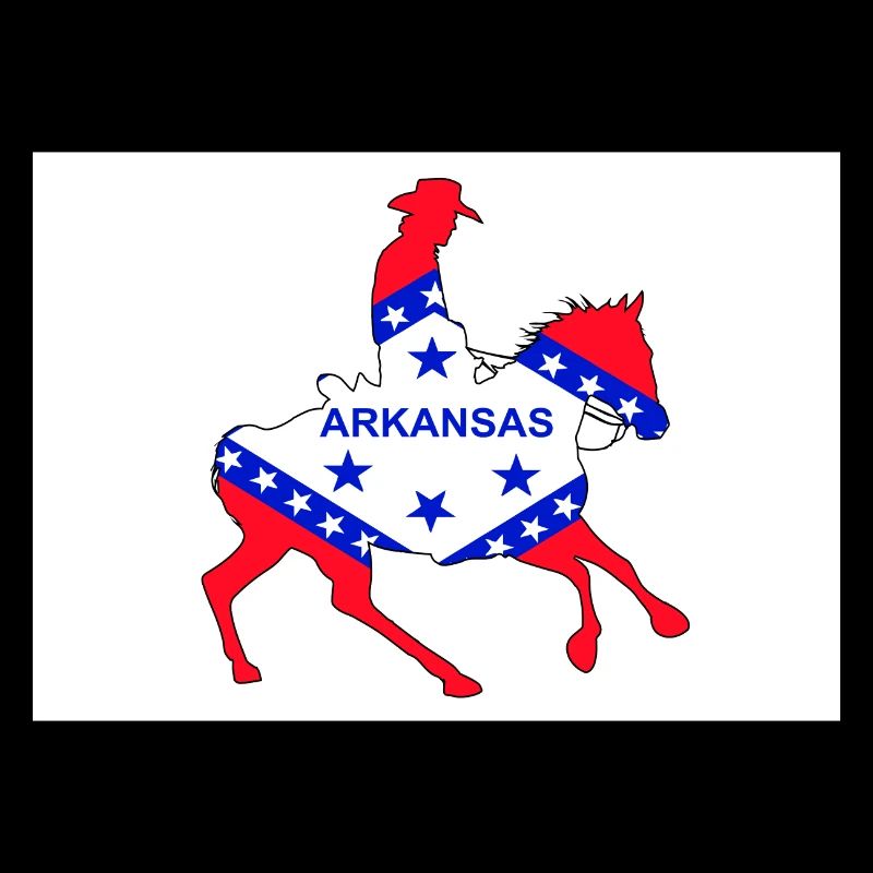 Arkansas State Flag Cowboy