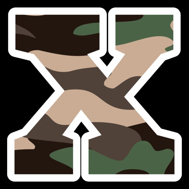 Buchstabe X Militärtarnung - Geschenkidee