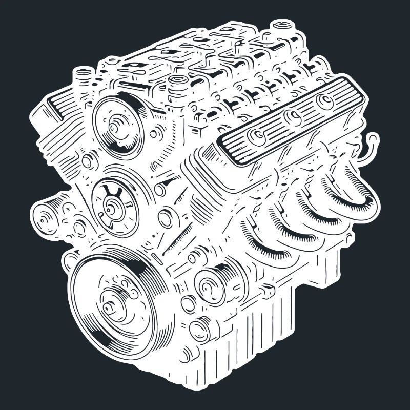 Engine Block Cylinder Fan Displacement Engine