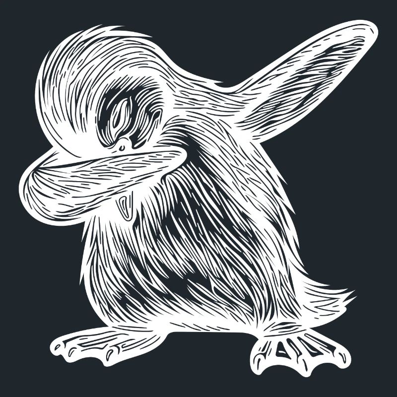 Süsser Strubbliger Pinguin Kleiner Dabbing Pinguin