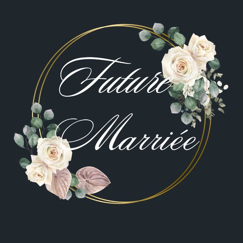 Future mariée fleurs blanches -tshirt assorti