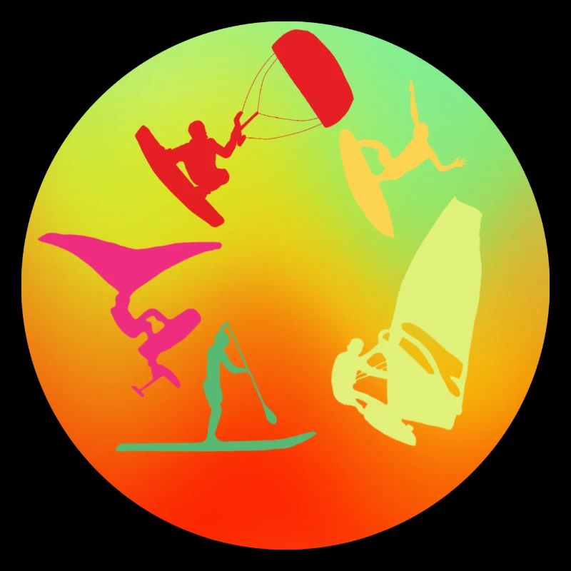 Rond multicolore wind wing kite sup surf