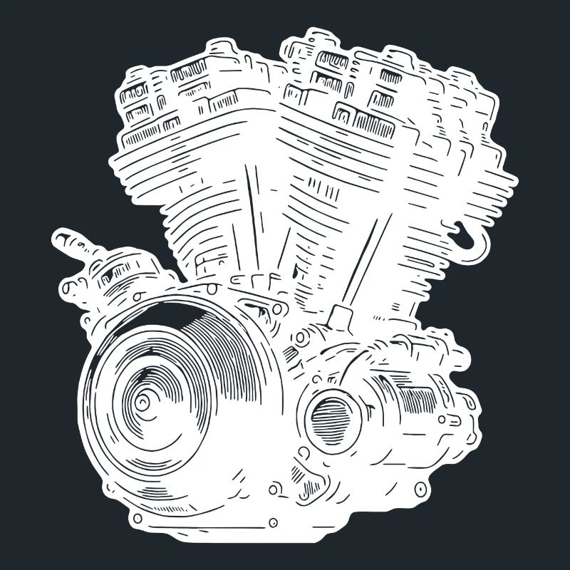 Motorcycle Engine Block Cylinder Fan Displacement Engine