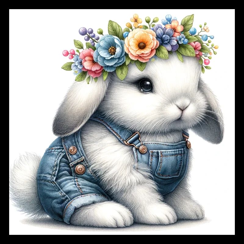 Lapin de fleur 1