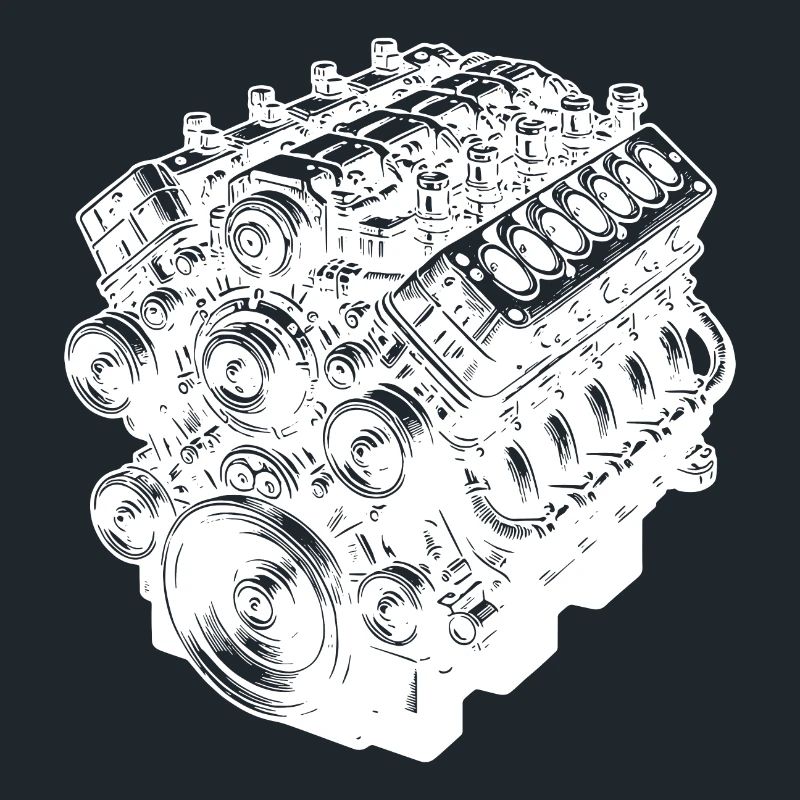 Engine Block Cylinder Displacement Fan Engine