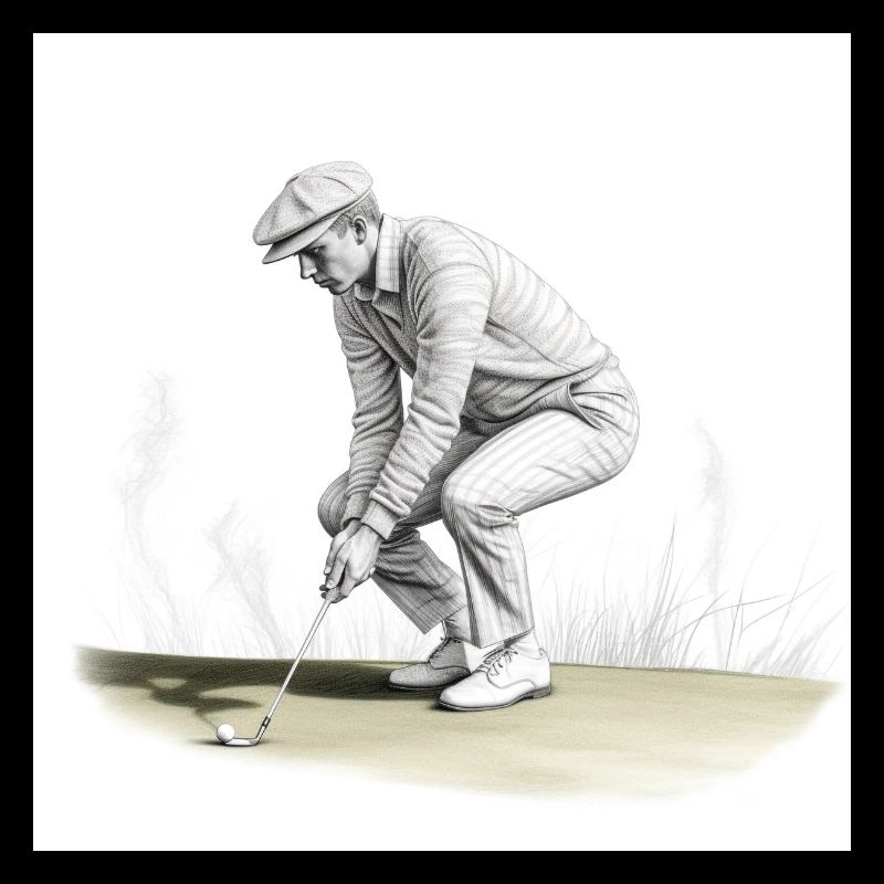 Golfer with club