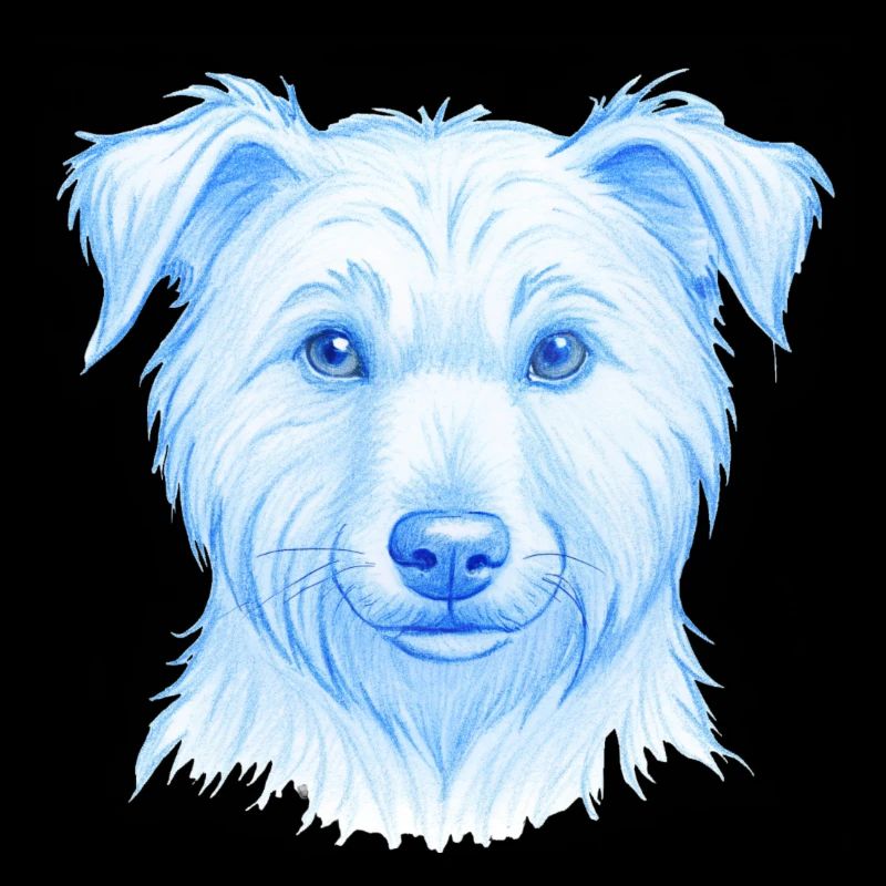 dog hand drwan