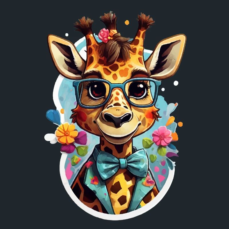 Funny Cool Comic Giraffe