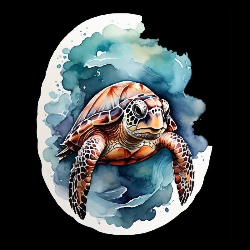 Sea's turtle under water