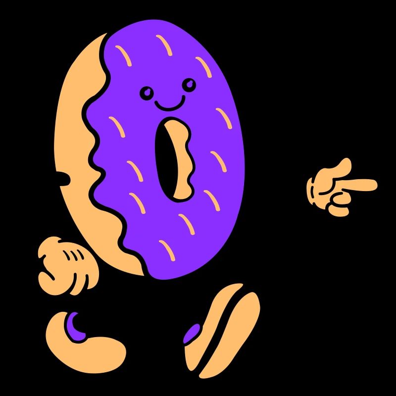 donut comic smile