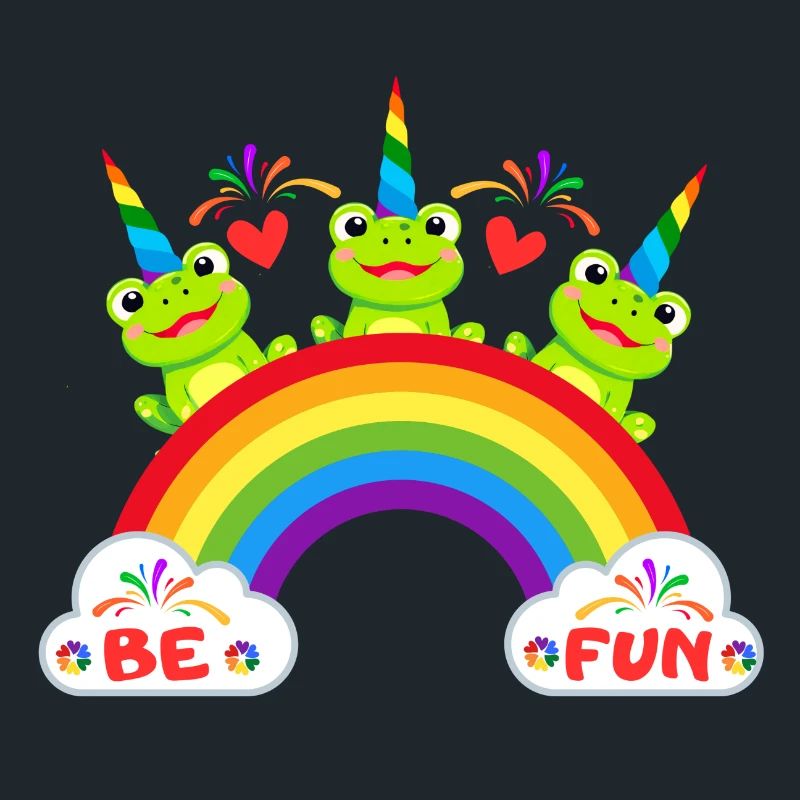 Happy Frog Be Fun message positif gai coloré 3