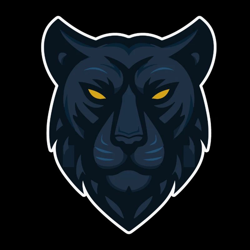 Maskottchen Panther Kopf Design