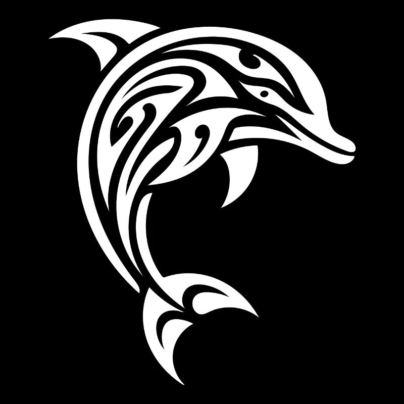 Elegant Jumping Tattoo Bottlenose dolphin