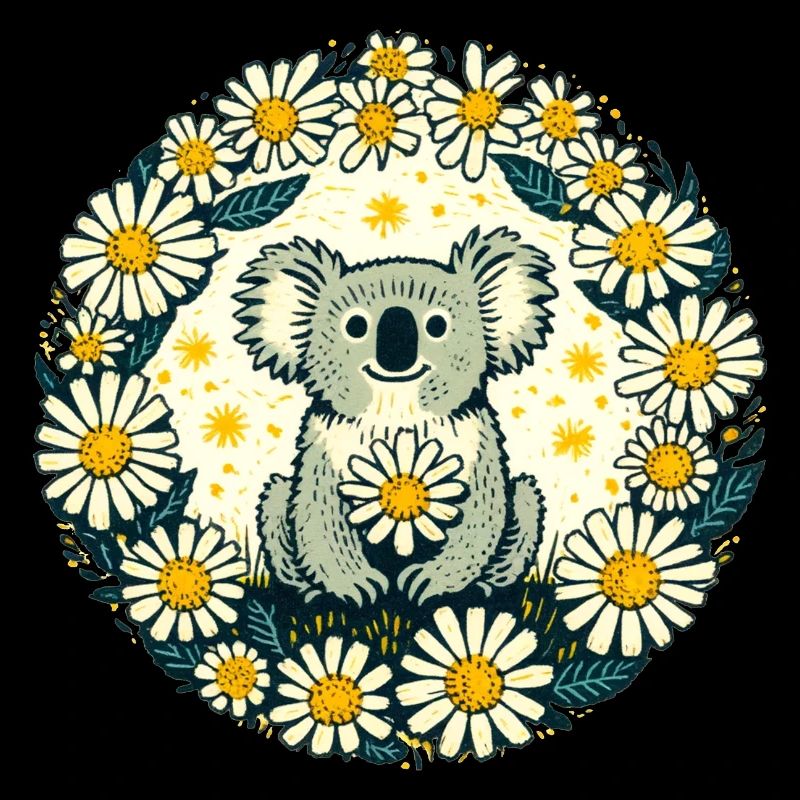 Koala, Bär und Gänseblümchen